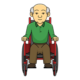 Oldman Wheelchair clipart