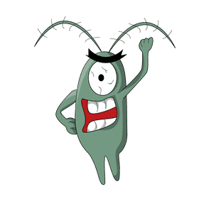 Plankton angry clipart
