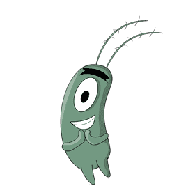 Plankton excites clipart
