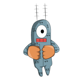 Plankton robot clipart