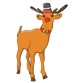 Rudolph black hat clipart