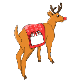 Rudolph gift clipart