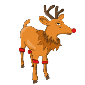 Rudolph santa costum clipart