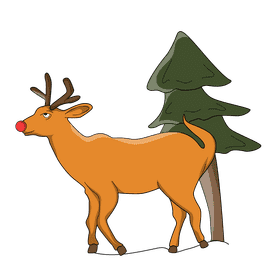 Rudolph snow clipart