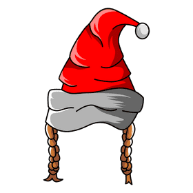 Santa hair clipart