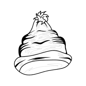 Santa stacked black and white clipart