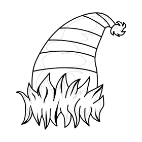 Santa striped black and white clipart