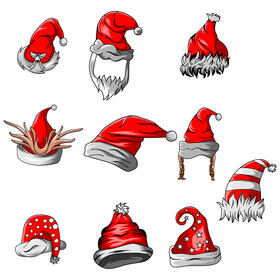 Santa vector set vector