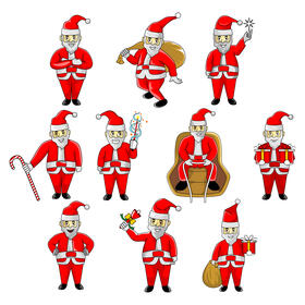 Santa claus vector set vector