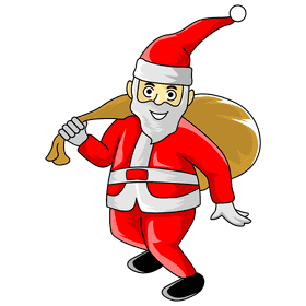 Santa claus excited clipart