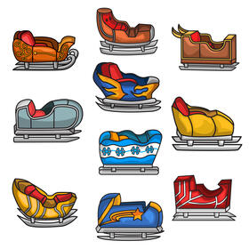 Sleigh Set vector