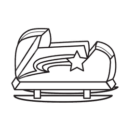 Sleigh Star black and white clipart