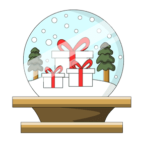 Snow globe gift clipart