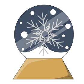 Snow globe snowflake clipart
