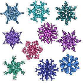 Snowflake Set vector
