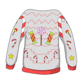 Ugly christmas sweater candy clipart