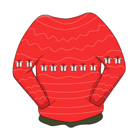 Ugly christmas sweater gift clipart
