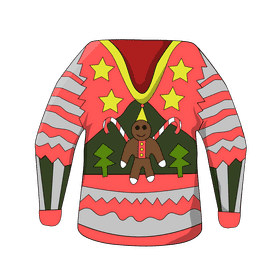 Ugly christmas sweater ginger bread clipart