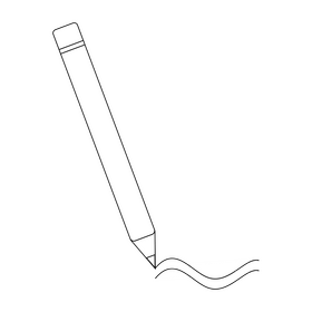 Pencil drawing black and white clipart