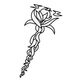 Wand nature black and white clipart