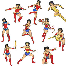 Wonder Woman Set vector