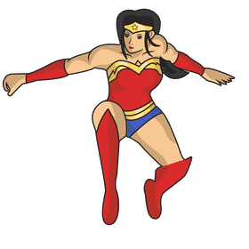 Wonder Woman Landing clipart