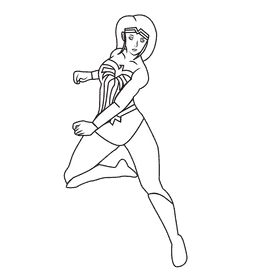 Wonder Woman New black and white clipart