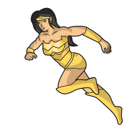 Wonder Woman Running clipart