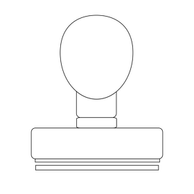 Stamp drawing black and white clipart