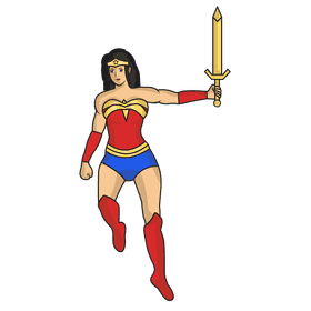 Wonder Woman Sword clipart