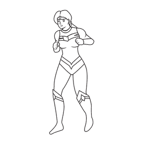 Wonder Woman War black and white clipart