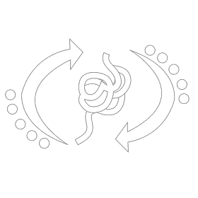 Intestine decomposition black and white clipart