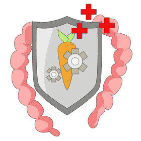 Intestine protect digestive system clipart