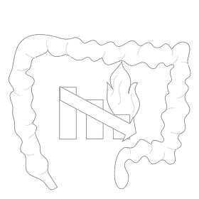 Intestine reduces acidity black and white clipart