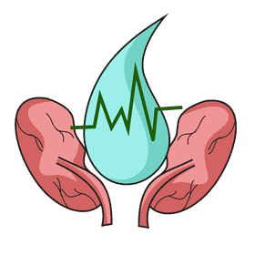 Kidney control pressure blood clipart