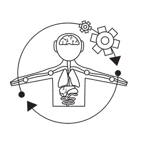 Liver control body circulation black and white clipart