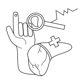Liver check health black and white clipart