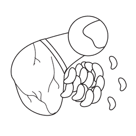 Liver plasma protein maker black and white clipart