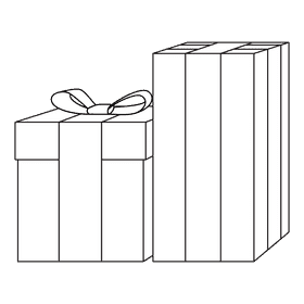 Marriage Gifts black and white clipart