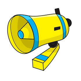 Megaphone foldable clipart