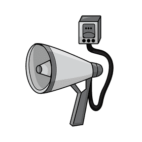 Megaphone external microphone clipart