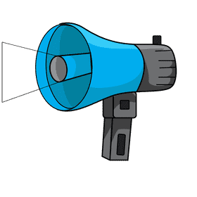 Flashlight megaphone clipart