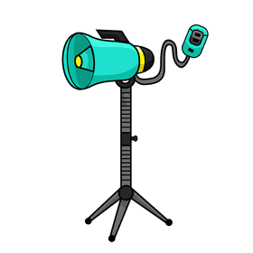 Stand megaphone clipart