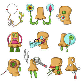 Nose set vector