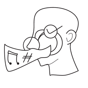 Nose affect voice black and white clipart
