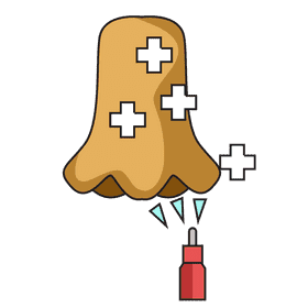Nose nasal spay clipart