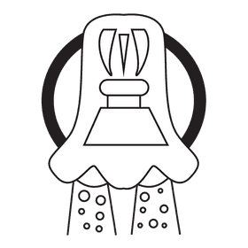 Nose breath filter black and white clipart