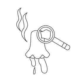 Nose bleeding black and white clipart
