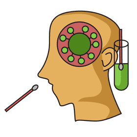 Nose swab test clipart