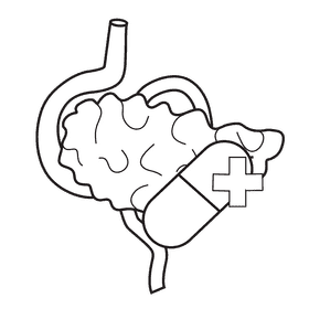Medicine pancreas black and white clipart